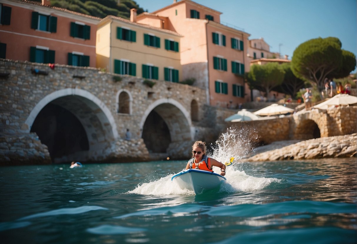 People enjoying water activities and exploring Elba's landmarks and highlights